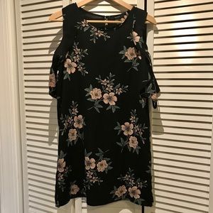 Forever 21 floral little black dress
